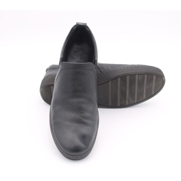 Vince Men's Slip On Leather Loafers Black Sz 12M - Picture 2 of 8